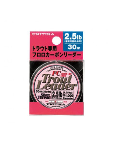 Fluorocarbon Line Unitika Silver Thread Trout Leader 30m